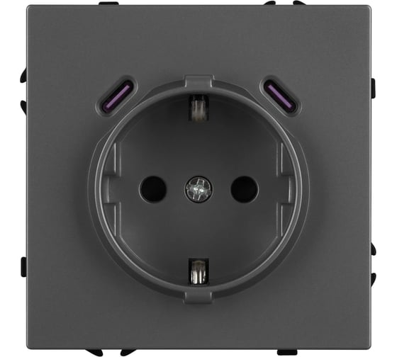 Механизм розетки с USB зарядкой Arlight SCT-NOBE-MUCC-SFPL-GR 1шт 061816
