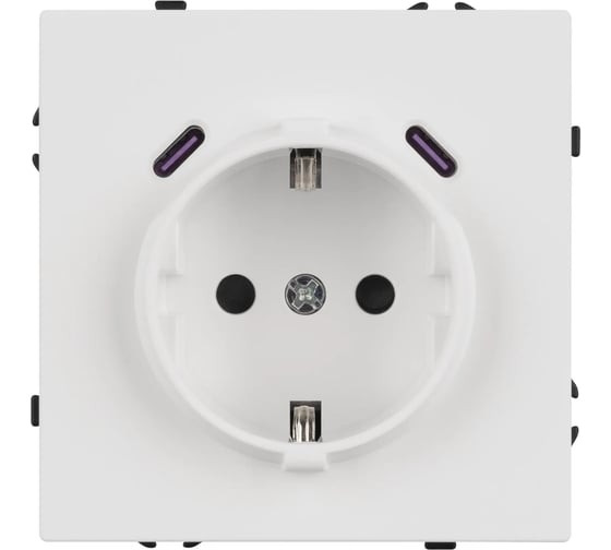 Механизм розетки с USB зарядкой Arlight SCT-NOBE-MUCC-SFPL-WH 1шт 061818