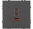 Механизм розетки с быстрой USB зарядкой Arlight SCT-NOBE-MUACC-SFPL-FC-GR 1шт 061837 1