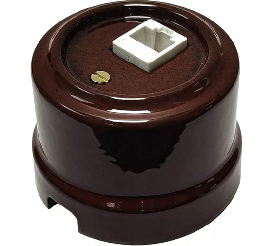 Розетка Мезонинъ компьютерная RJ45, цвет - петровский гранит АВРОРА GE70342-46