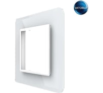 Рамка для розетки LIVOLO 1 пост, цвет белый, 2.5D стекло BB-C7-SR-11 2.5D