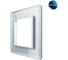 Рамка для розетки LIVOLO 1 пост, цвет серебристый/алюминий, 2.5D стекло BB-C7-SR-20 2.5D 1
