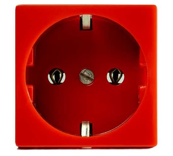 Розетка электрическая NTSS 2К+З (красный) NTSS-100120