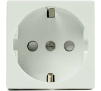 Розетка электрическая NTSS 2К+З, с защитными шторками (белый) NTSS-100021