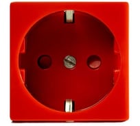 Розетка электрическая NTSS 2К+З, с защитными шторками(красный) NTSS-100121