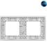 Рамка для розетки LIVOLO 2 поста, цвет белый матовый, стекло BB-C7-SR/SR-11 MT 4