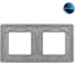 Рамка для розетки LIVOLO 2 поста, цвет серый, 2.5D стекло BB-C7-SR/SR-15 2.5D 4
