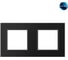Рамка для розетки LIVOLO 2 поста, цвет черный матовый, стекло BB-C7-SR/SR-12 MT 2