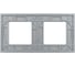 Рамка для розетки LIVOLO 2 поста, цвет серебристый/алюминий, стекло BB-C7-SR/SR-20 4