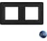 Рамка для розетки LIVOLO 2 поста, цвет черный, 2.5D стекло BB-C7-SR/SR-12 2.5D 4