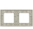 Рамка для розетки LIVOLO 2 поста, цвет жемчужный, стекло BB-C7-SR/SR-14 4