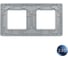 Рамка для розетки LIVOLO 2 поста, цвет серебристый/алюминий, 2.5D стекло BB-C7-SR/SR-20 2.5D 4