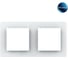 Рамка для розетки LIVOLO 2 поста, цвет белый, 2.5D стекло BB-C7-SR/SR-11 2.5D 2