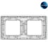 Рамка для розетки LIVOLO 2 поста, цвет белый, 2.5D стекло BB-C7-SR/SR-11 2.5D 4