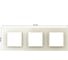 Рамка для розетки LIVOLO 3 поста, цвет жемчужный, стекло BB-C7-SR/SR/SR-14 2
