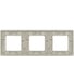 Рамка для розетки LIVOLO 3 поста, цвет жемчужный, стекло BB-C7-SR/SR/SR-14 4