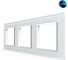 Рамка для розетки LIVOLO 3 поста, цвет белый матовый, стекло BB-C7-SR/SR/SR-11 MT 1