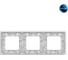 Рамка для розетки LIVOLO 3 поста, цвет белый матовый, стекло BB-C7-SR/SR/SR-11 MT 4
