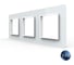 Рамка для розетки LIVOLO 3 поста, цвет белый, 2.5D стекло BB-C7-SR/SR/SR-11 2.5D 1