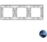 Рамка для розетки LIVOLO 3 поста, цвет белый, 2.5D стекло BB-C7-SR/SR/SR-11 2.5D 4