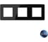 Рамка для розетки LIVOLO 3 поста, цвет черный, 2.5D стекло BB-C7-SR/SR/SR-12 2.5D 2