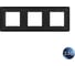 Рамка для розетки LIVOLO 3 поста, цвет черный, 2.5D стекло BB-C7-SR/SR/SR-12 2.5D 4