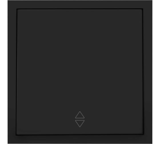 Переключатель проходной одноклавишный Metronex с рамкой черный матовый Квадро FVK340106CMT