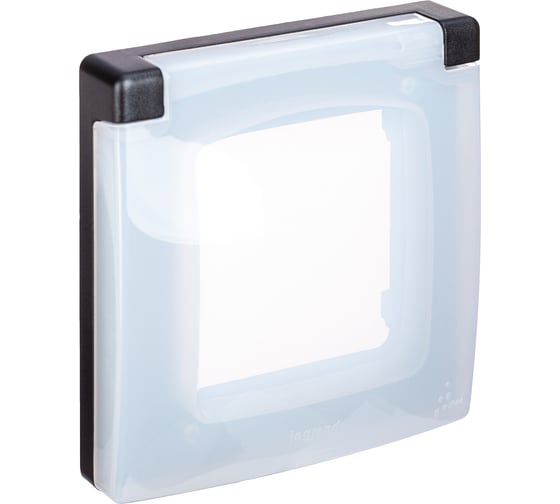 Рамка Legrand с защитной крышкой IP 44 - INSPIRIA - антрацит 673923