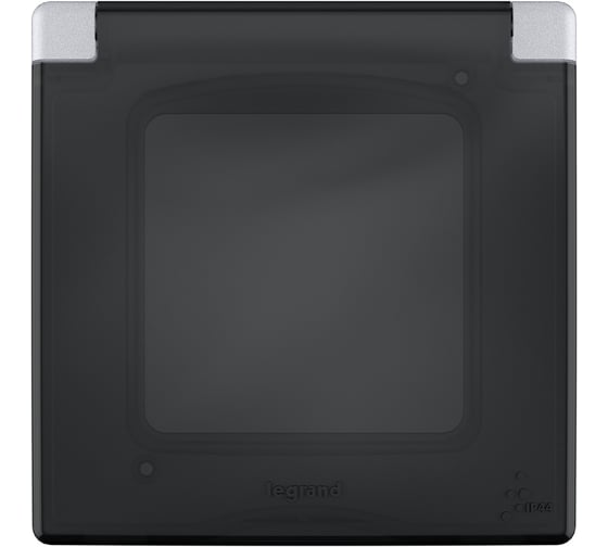 Рамка Legrand с защитной крышкой IP 44 - INSPIRIA - алюминий 673922