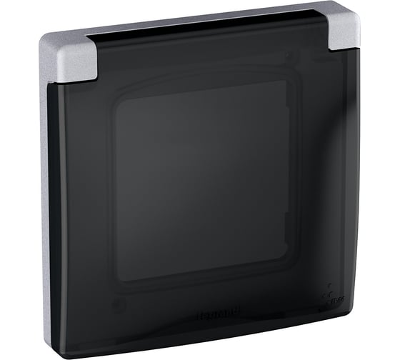 Рамка Legrand с защитной крышкой IP 44 - INSPIRIA - алюминий 673922