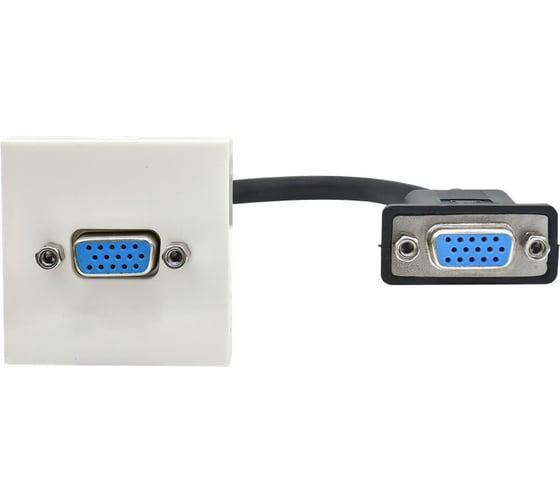 Розетка мультимедийная IEK PRIMER РКМ-20-20-П VGA M/M, 2 модуля, белая PR-KK40D-RV-0-2-K01