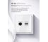 Розетка Metronex для сетевого кабеля LAN + TV с рамкой белый Квадро FRZ330221BEL 3