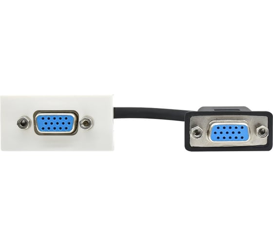 Розетка мультимедийная IEK PRIMER РКМ-10-20-П VGA M/M, 1 модуль, белая PR-KK40D-RV-0-1-K01