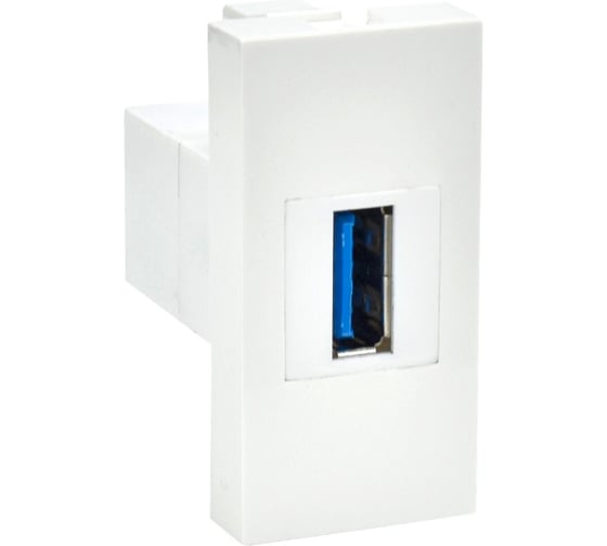 Розетка IEK PRIMER РКЮ-10-00-П USB A 3.0, 1 модуль, белая PR-KK40D-RU-0-1-A3-K01