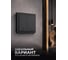 Переключатель проходной двухклавишный Metronex с рамкой графит Квадро FVK360208GRA 2