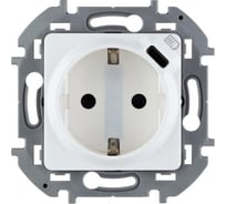 Розетка Legrand с заземлением с USB тип C Legrand Inspiria со шторками 16А 250В 1500мА 5В безвинтовые зажимы белый 673770