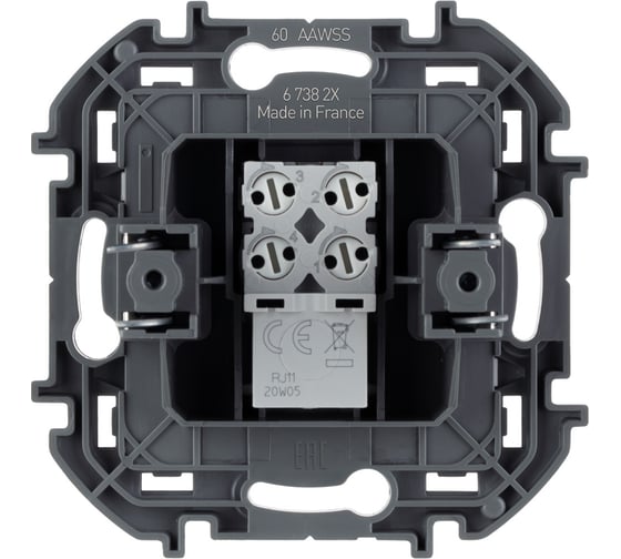 Телефонная розетка RJ11 Legrand - INSPIRIA - белый 673820