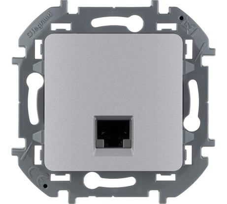 Розетка Legrand компьютерная RJ45 категория 6 UTP Legrand Inspiria алюминий 673832