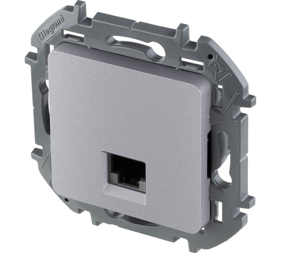Розетка Legrand компьютерная RJ45 категория 6 UTP Legrand Inspiria алюминий 673832