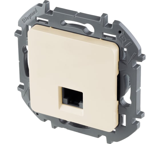 Розетка Legrand компьютерная RJ45 категория 6 UTP Legrand Inspiria слоновая кость 673831