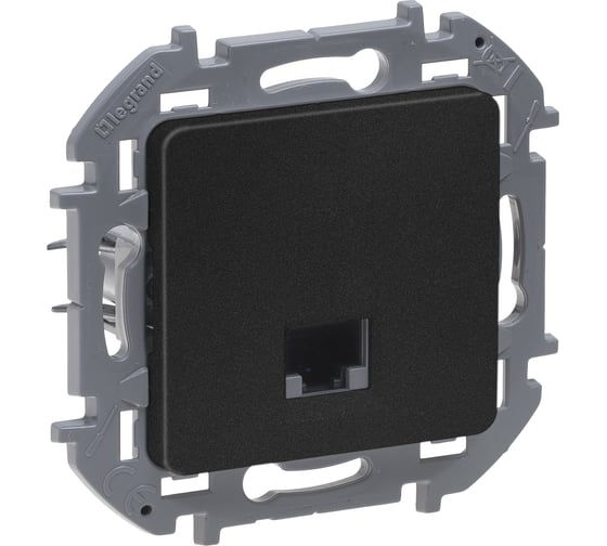 Розетка Legrand компьютерная RJ45 категория 6 UTP Legrand Inspiria антрацит 673833