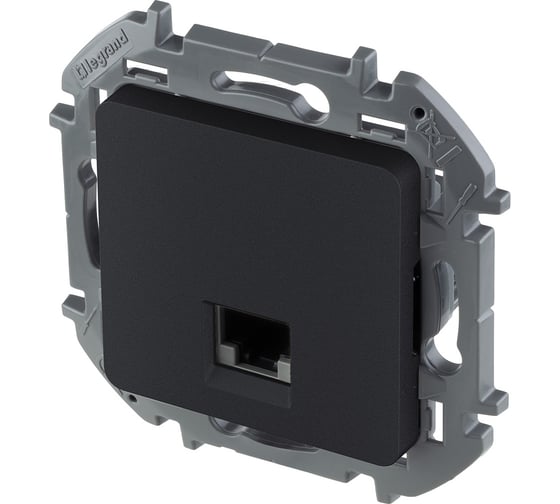 Розетка Legrand компьютерная RJ45 категория 6 UTP Legrand Inspiria антрацит 673833