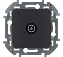 Розетка Legrand TV (телевизионная) Legrand Inspiria проходная 14дБ 5-862мГц антрацит 673863
