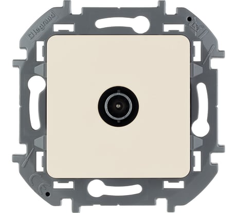 Розетка Legrand TV (телевизионная) Legrand Inspiria проходная 14дБ 5-862мГц слоновая кость 673861