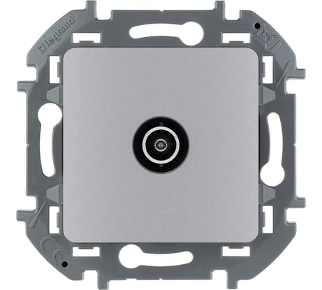 Розетка Legrand TV (телевизионная) Legrand Inspiria оконечная 10дБ 5-862мГц алюминий 673872