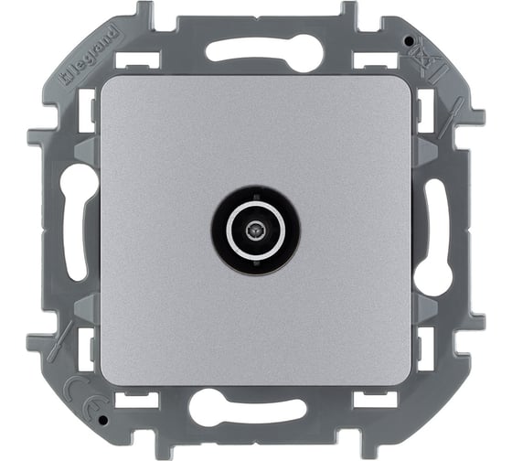 Розетка Legrand TV (телевизионная) Legrand Inspiria оконечная 10дБ 5-862мГц алюминий 673872