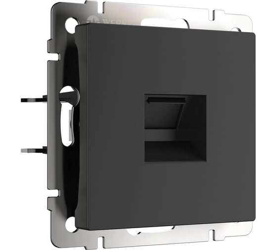 Телефонная розетка Werkel RJ-11 W1182008 черная матовая a051254