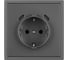 Розетка зк со шторками с USB Arlight ARL NOBE тип C+С софт-тач серый базальт SCT-MUCC-SFPL 1шт 061816(1) 2
