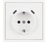 Розетка зк со шторками с USB Arlight ARL NOBE тип C+С софт-тач белый кварц SCT-MUCC-SFPL-W 1шт 061818(1) 2