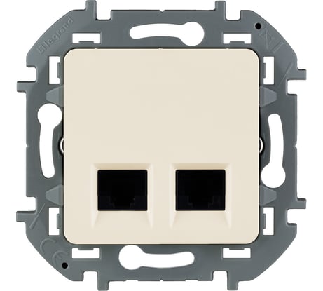 Розетка Legrand компьютерная двойная RJ45 категория 6 UTP Legrand Inspiria слоновая кость 673841